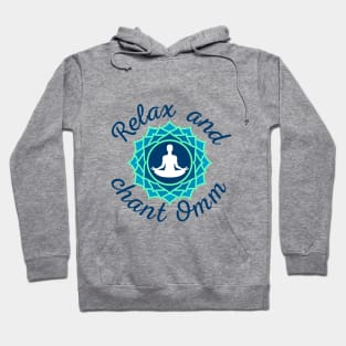 Azure Mandala and Chanting Om Hoodie